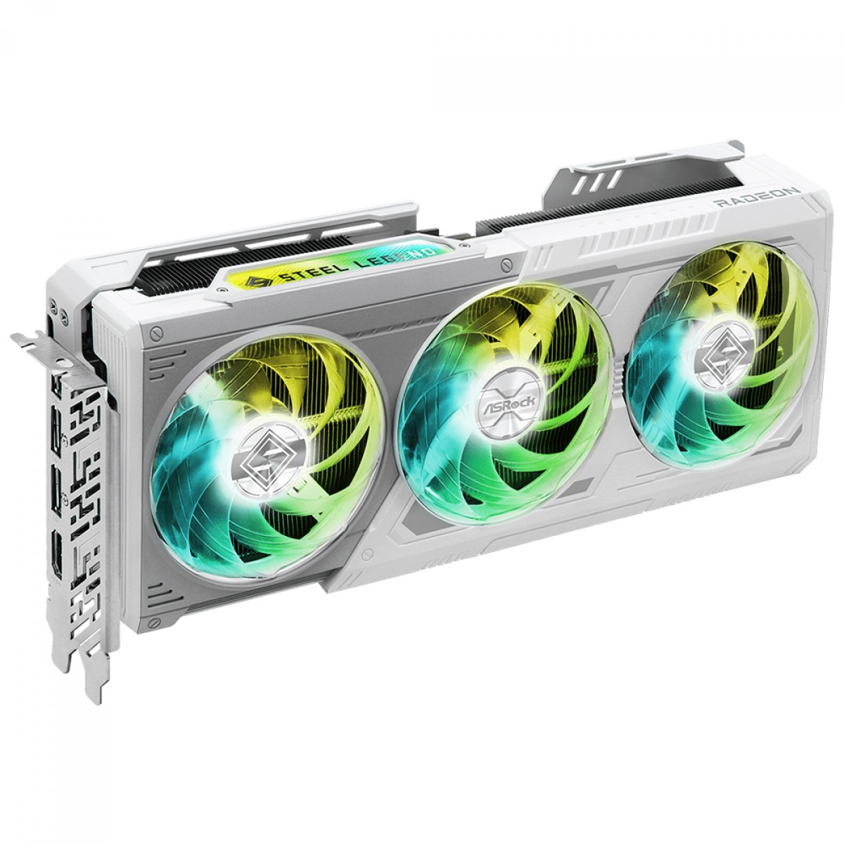 Placa de Vídeo ASRock AMD Radeon RX 9070 Steel Legend OC, 16GB, GDDR6, FSR, Ray Tracing, White, 90-GA5EZZ-00UANF