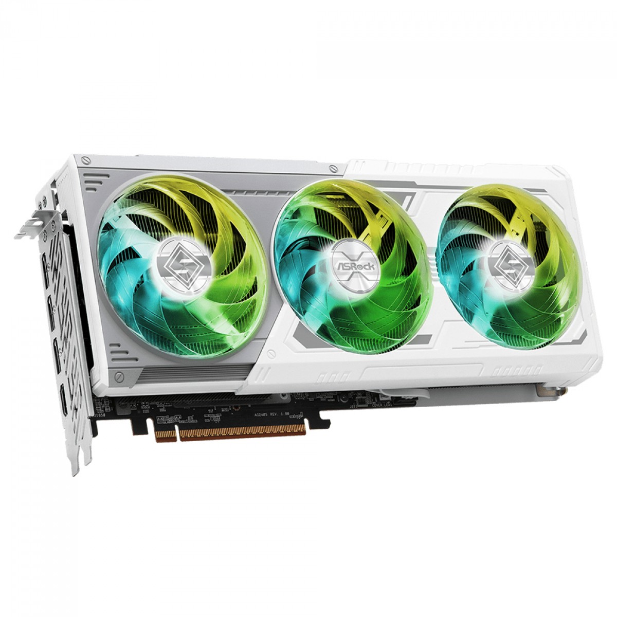 Placa de Vídeo ASRock AMD Radeon RX 9070 Steel Legend OC, 16GB, GDDR6, FSR, Ray Tracing, White, 90-GA5EZZ-00UANF