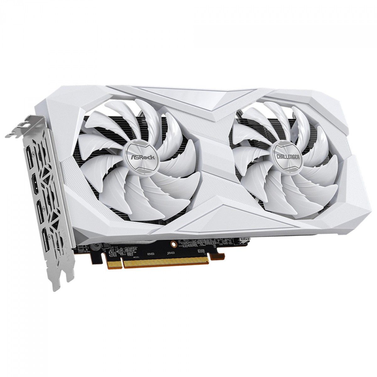 Placa de Vídeo ASRock Radeon RX 6600 Challenger White, 8GB, GDDR6, FSR, Ray Tracing, Branco, 90-GA4UZZ-00UANF