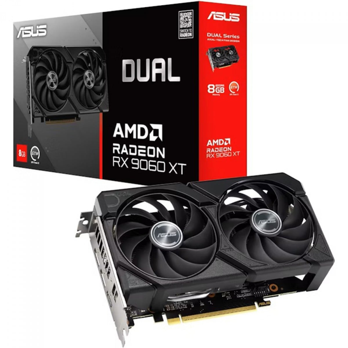 Placa de Vídeo Asus AMD Radeon RX 9060 XT Dual, 8GB, GDDR6, FSR, Ray Tracing, 90YV0MI1-M0NA00