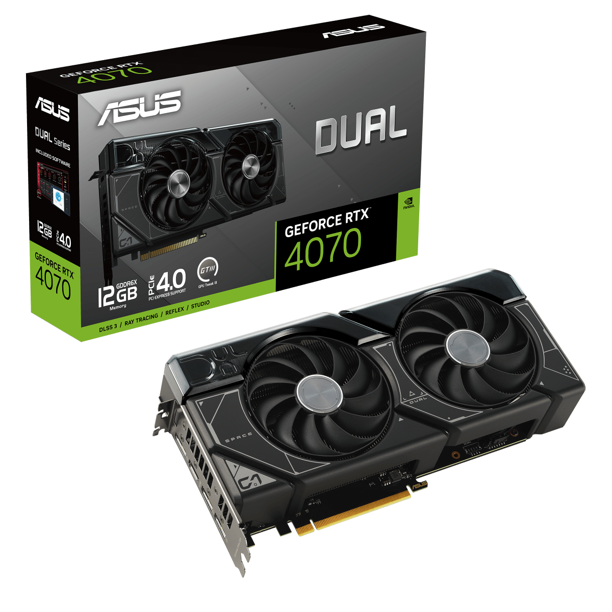 Placa de Vídeo Asus Dual GeForce RTX 4070, 12GB, GDDR6X Placa de Vídeo Asus Dual GeForce RTX 4070, 12GB, GDDR6X