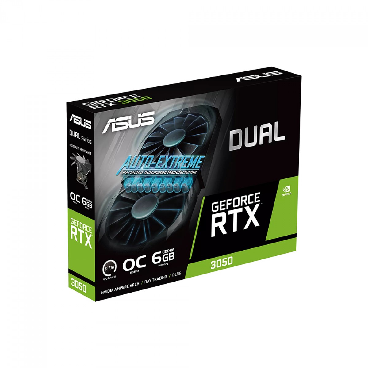 Placa de Vídeo Asus Dual, NVIDIA GeForce RTX 3050 OC, 6GB, GDDR6, DLSS, Ray Tracing