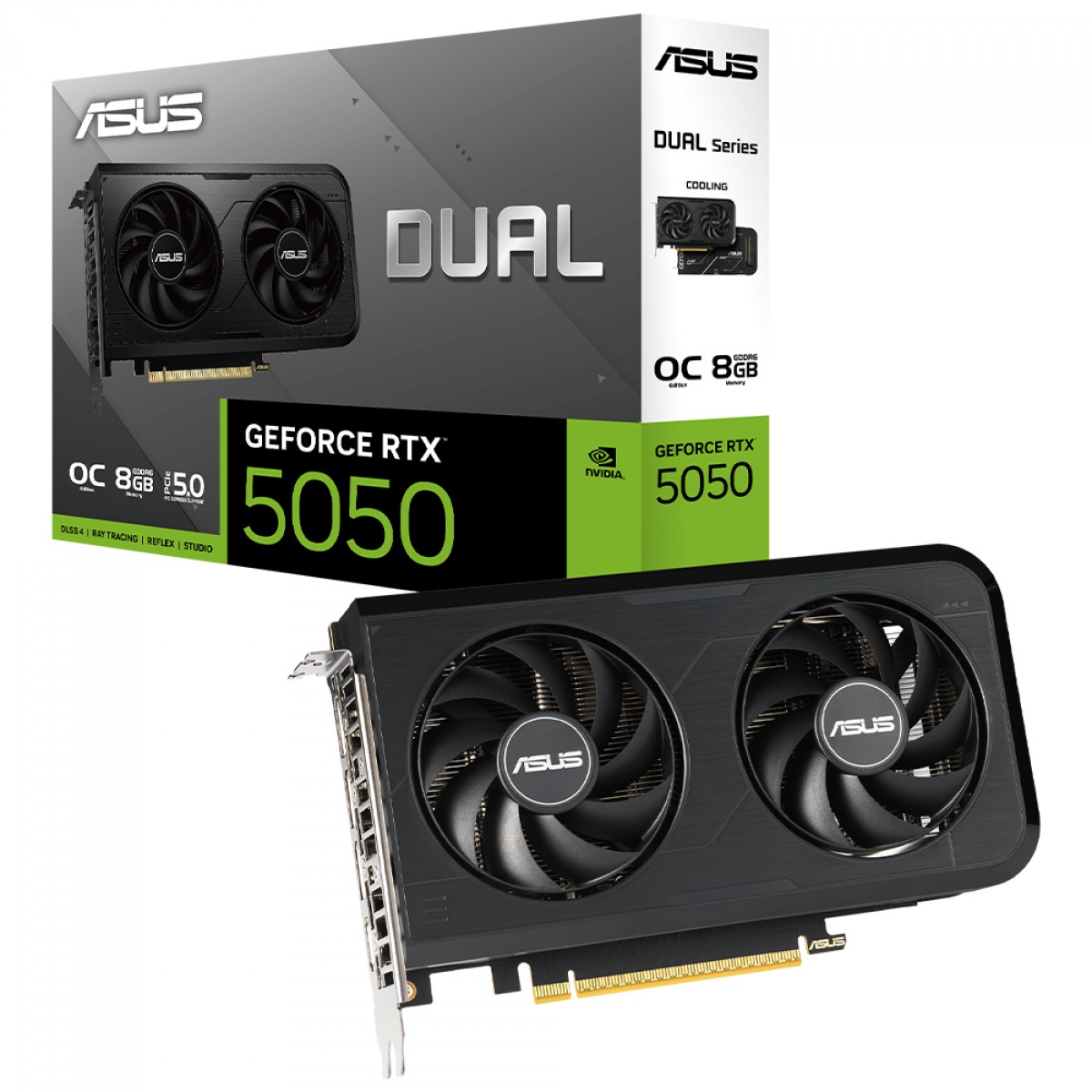 Placa de Vídeo Asus Dual NVIDIA GeForce RTX 5050 OC, 8GB, GDDR6, DLSS, Ray Tracing, DUAL-RTX5050-O8G