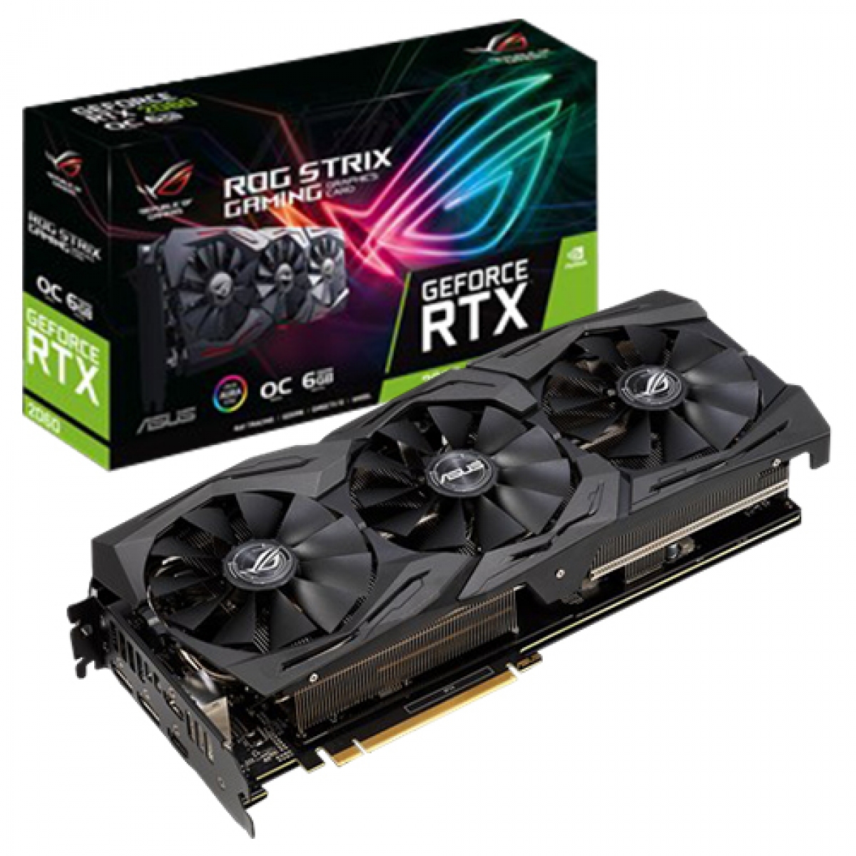 Placa de Vídeo Asus GeForce RTX 2060 Rog Strix Gaming Oc Edition, 6GB  GDDR6, 192Bit, ROG-