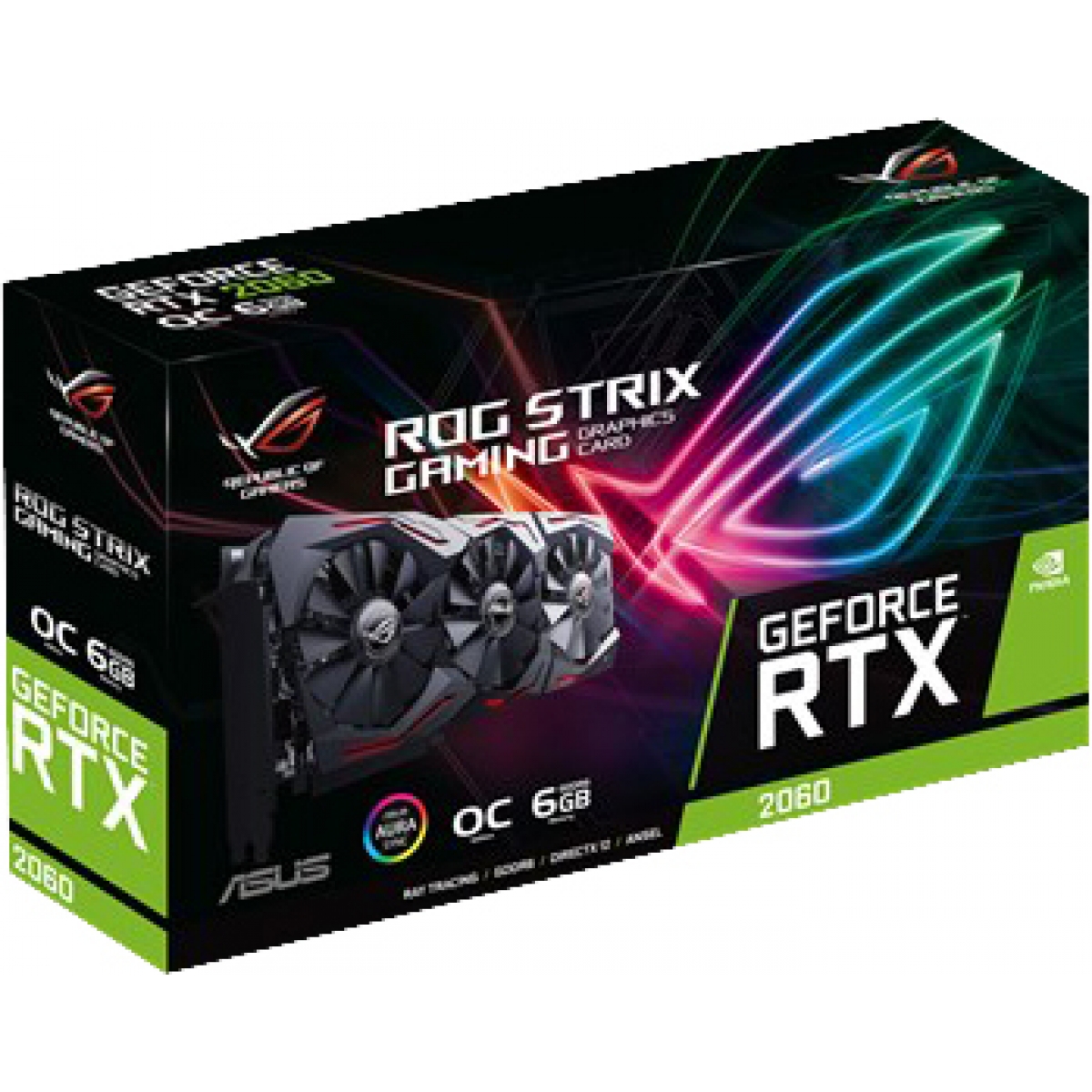 Placa de Vídeo Asus GeForce RTX 2060 Rog Strix Gaming Oc Edition, 6GB GDDR6, 192Bit, ROG-STRIX-RTX2060-O6G-GAMING