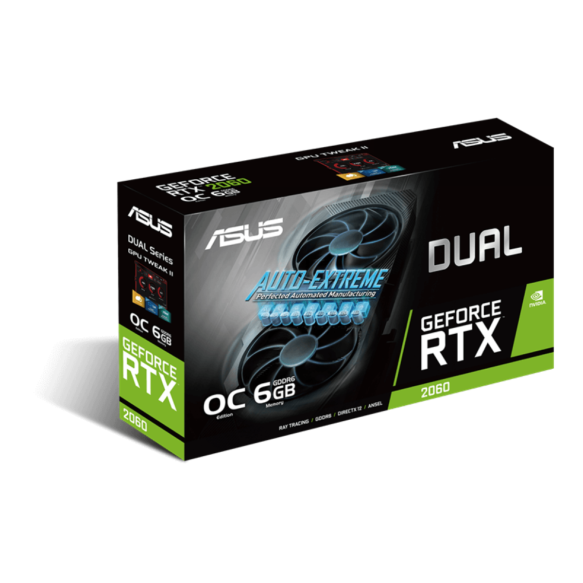 Placa de Vídeo Asus NVIDIA GeForce RTX 2060 OC EVO Dual, 6GB, GDDR6, DLSS, Ray Tracing, DUAL-RTX2060-O6G-EVO