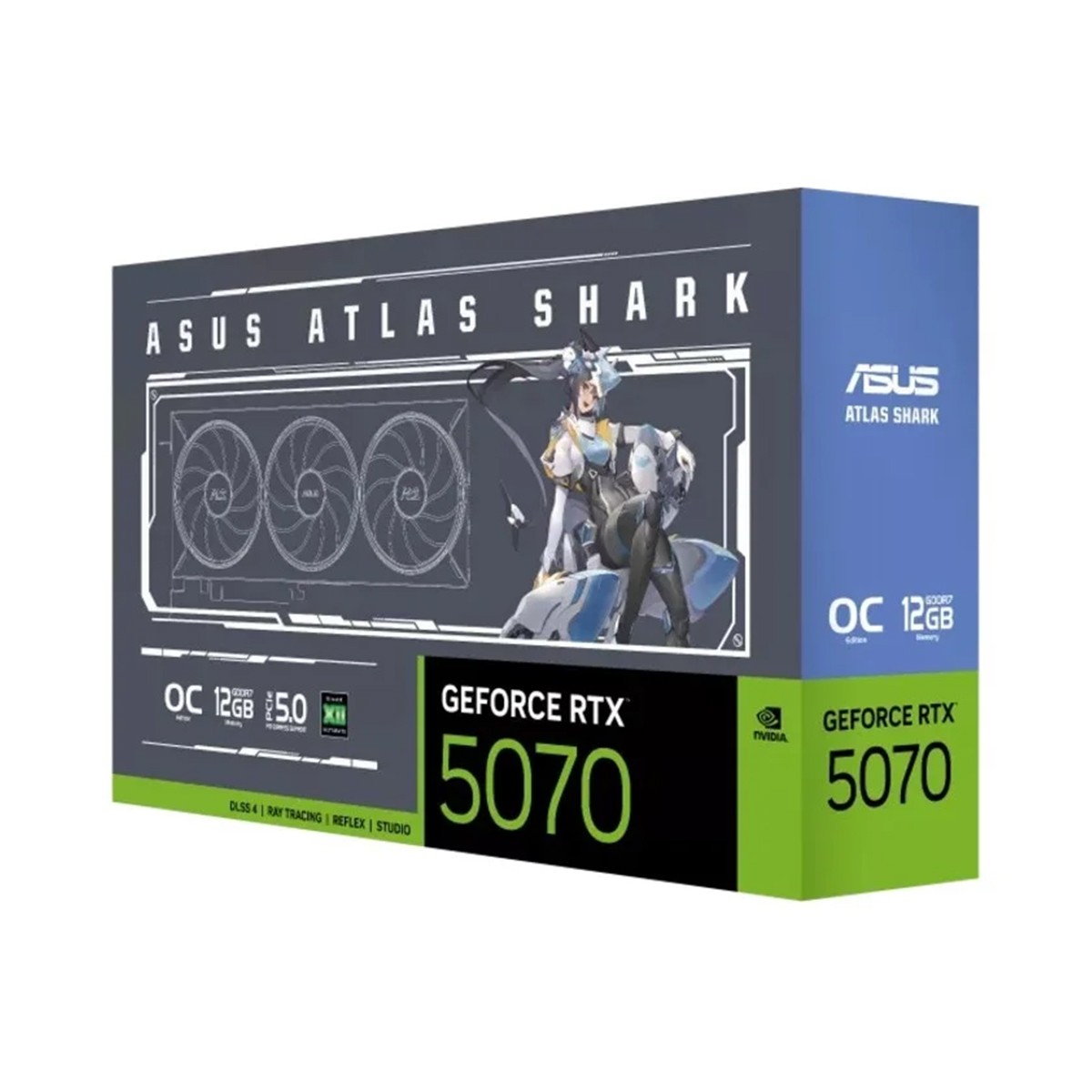 Placa de Vídeo Asus NVIDIA GeForce RTX 5070 ATS OC V2, 12GB, GDDR7, DLSS, Ray Tracing, ATS-RTX5070-O12G-V2
