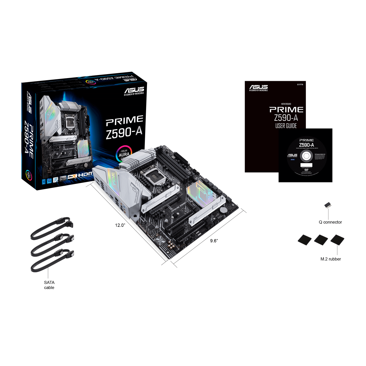 Placa Mãe Asus Prime Z590-A, Chipset Z590, Intel LGA 1200, ATX, DDR4, 90MB16D0-M0EAY0