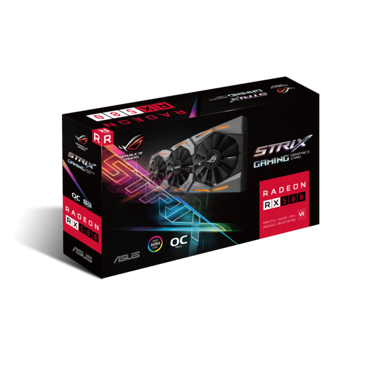 Placa de Vídeo Asus ROG Strix Radeon RX 580 OC, 8GB, GDDR5, 192bit, ROG-STRIX-RX580-O8G-GAMING