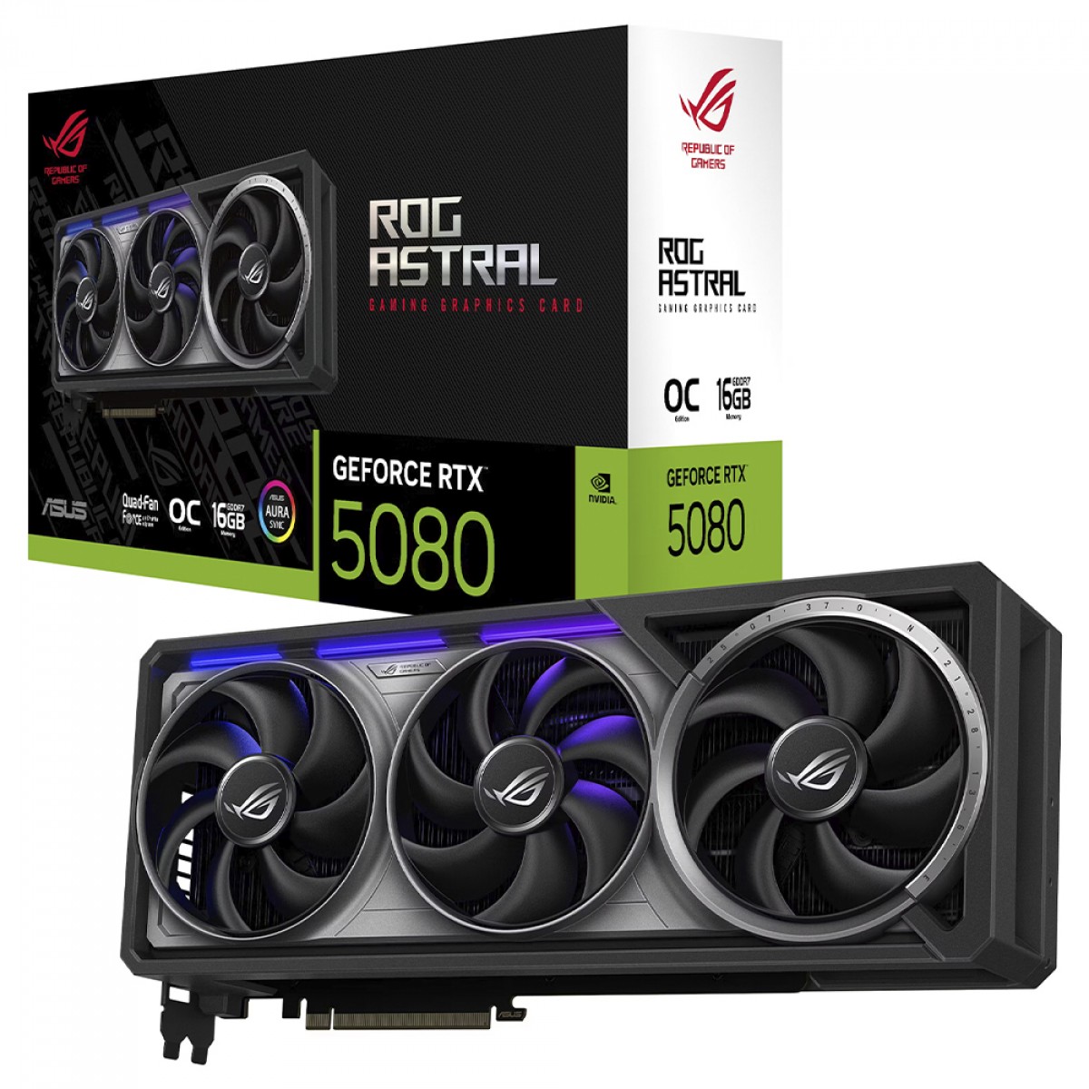 Placa de Vídeo Asus Rog Astral NVIDIA GeForce RTX 5080 OC