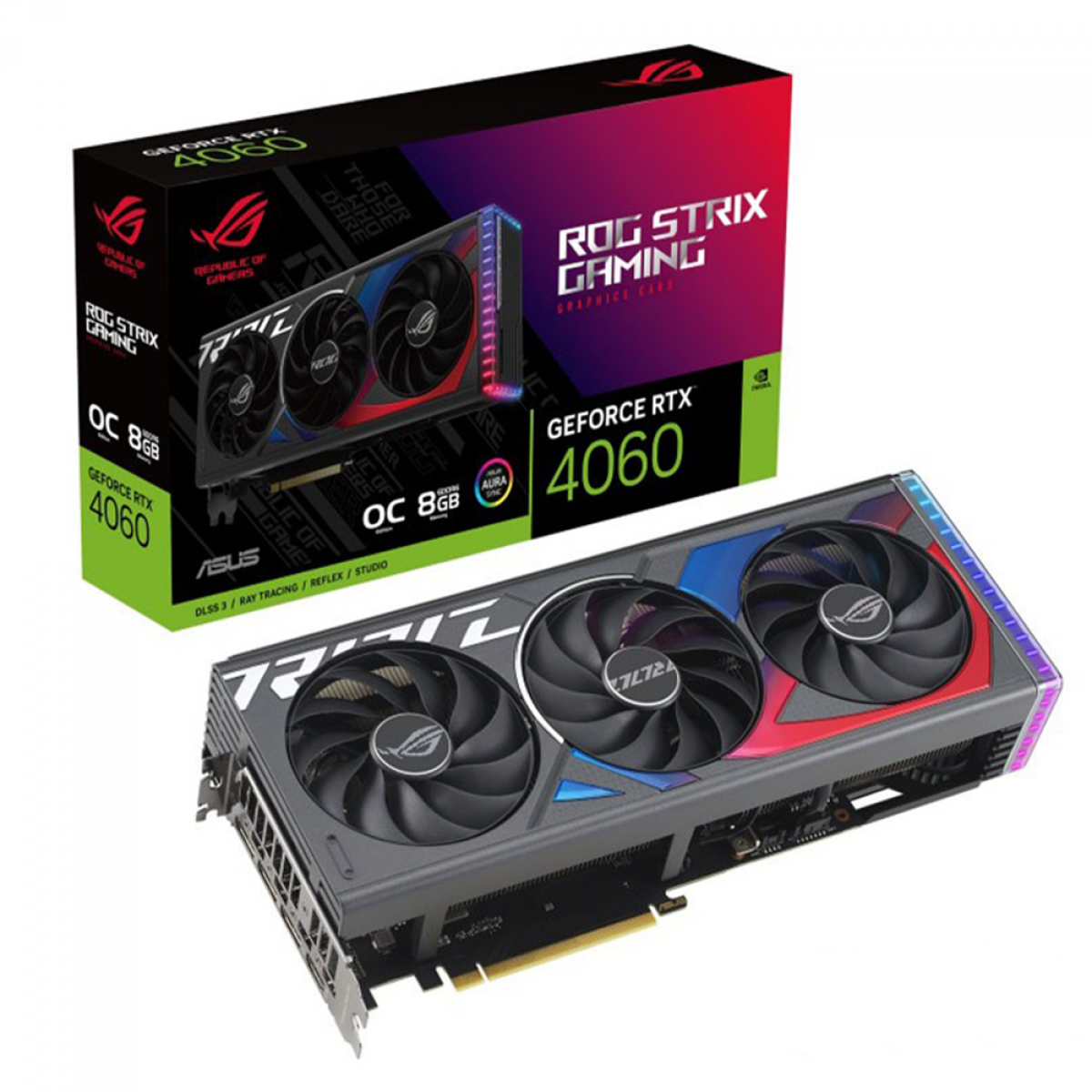 Placa De Vídeo Asus Rog Strix Geforce Rtx 4060 Oc Edition 8gb Gddr6 Dlss Ray Tracing 5546