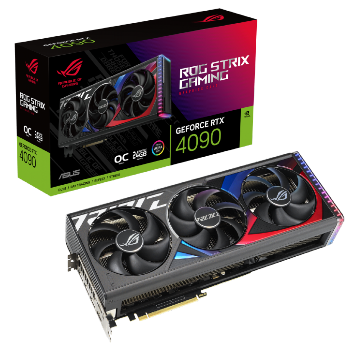 Placa De V deo Asus ROG Strix NVIDIA Geforce RTX 4090 OC Edition 24GB Placa De V deo Asus ROG Strix NVIDIA Geforce RTX 4090 OC Edition 24GB