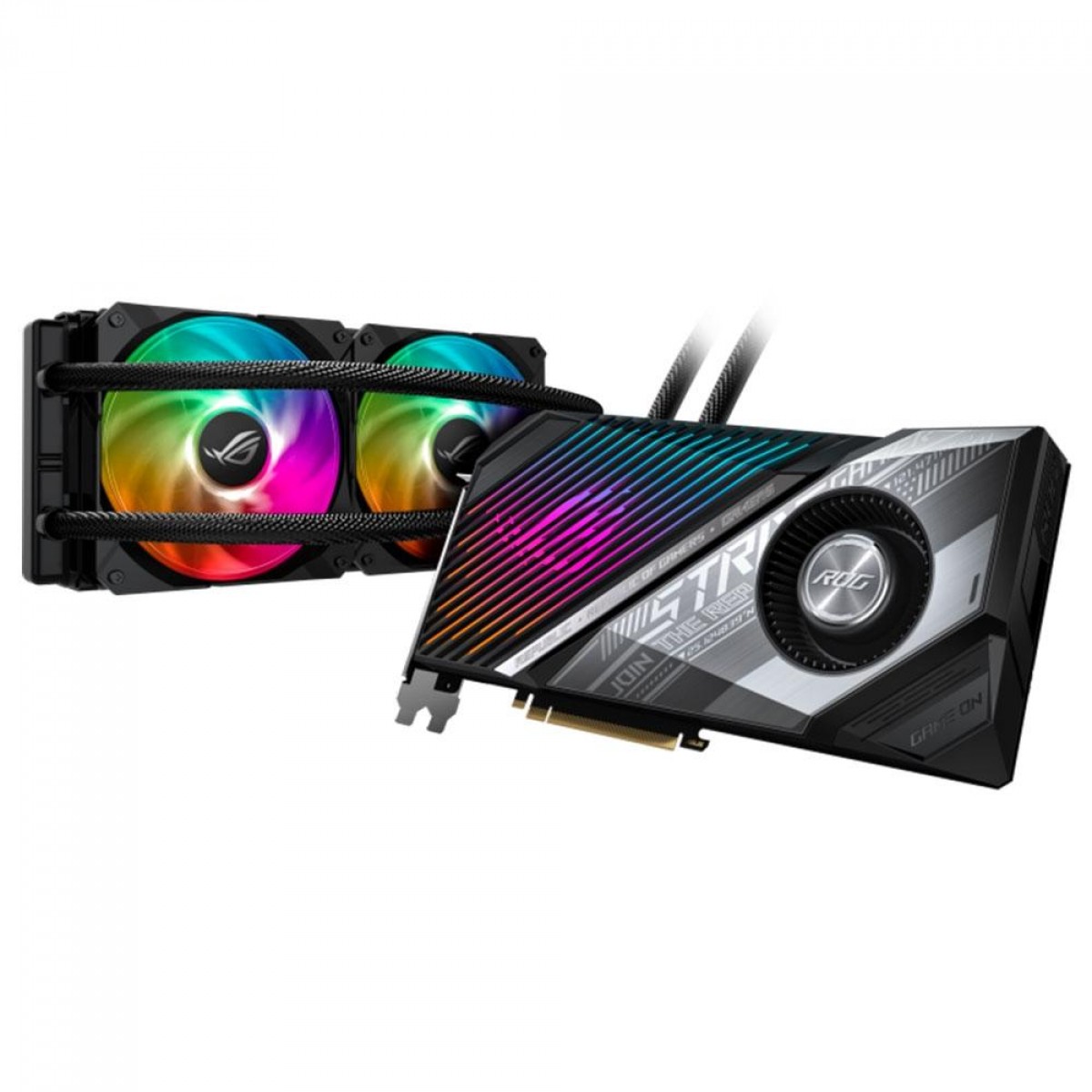 Placa de Vídeo ASUS ROG STRIX Radeon RX 6800 XT GAMING LC, OC, 16GB, GDDR6, FSR, Ray Tracing, ROG-STRIX-LC-RX6800XT-016G-GAMING