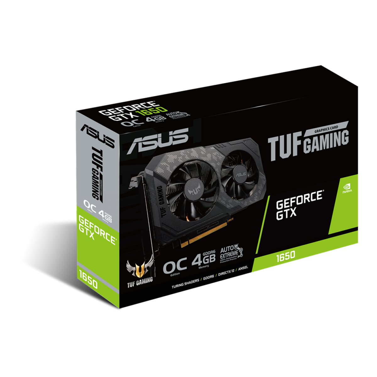 Placa de Vídeo Asus, TUF Gaming GeForce, GTX 1650 OC Dual, 4GB, GDDR6, 128Bit, TUF-GTX1650-O4GD6-GAMING