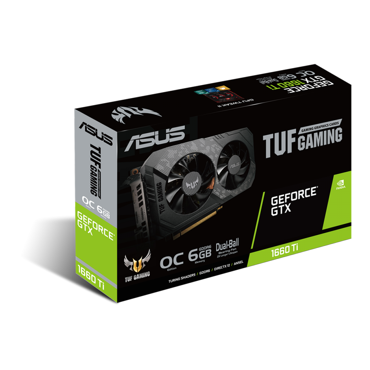 Placa de Vídeo Asus TUF Gaming NVIDIA GeForce GTX 1660 Ti OC, 6GB GDDR6, 192Bits, TUF-GTX1660TI-O6G-EVO