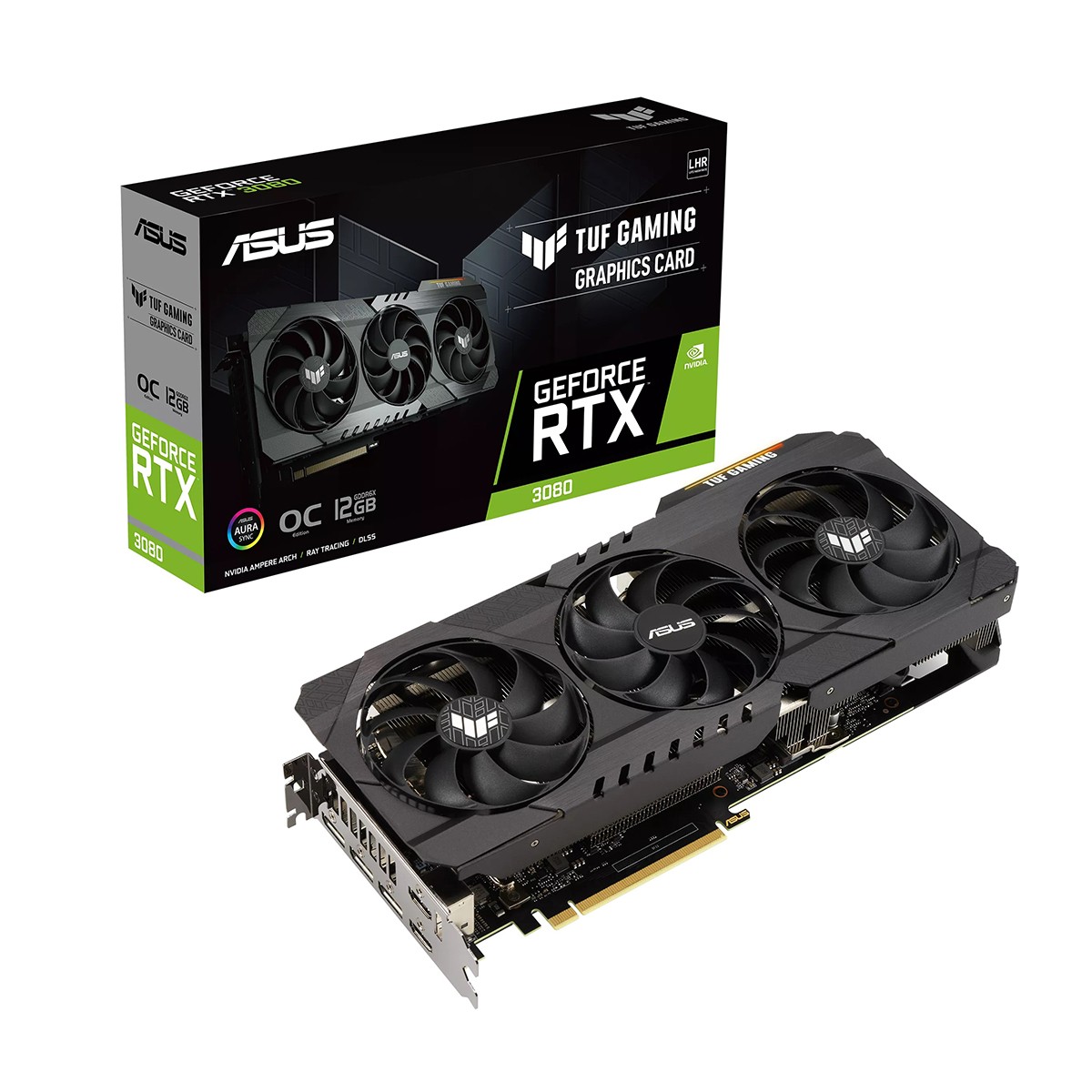 Placa de Vídeo Asus TUF Gaming NVIDIA Geforce RTX 3080 OC Edition, LHR, 12GB, GDDR6X, DLSS, Ray Tracing, TUF-RTX3080-O12G-GAMING