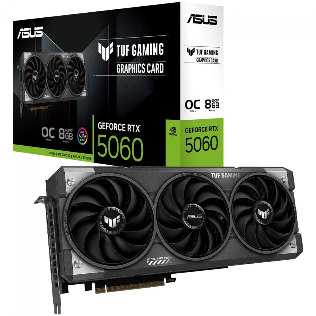 Placa de Vídeo Asus TUF Gaming NVIDIA GeForce RTX 5060 OC Edition, 8GB, GDDR7, DLSS, Ray Tracing, TUF-RTX5060-O8G-GAMING