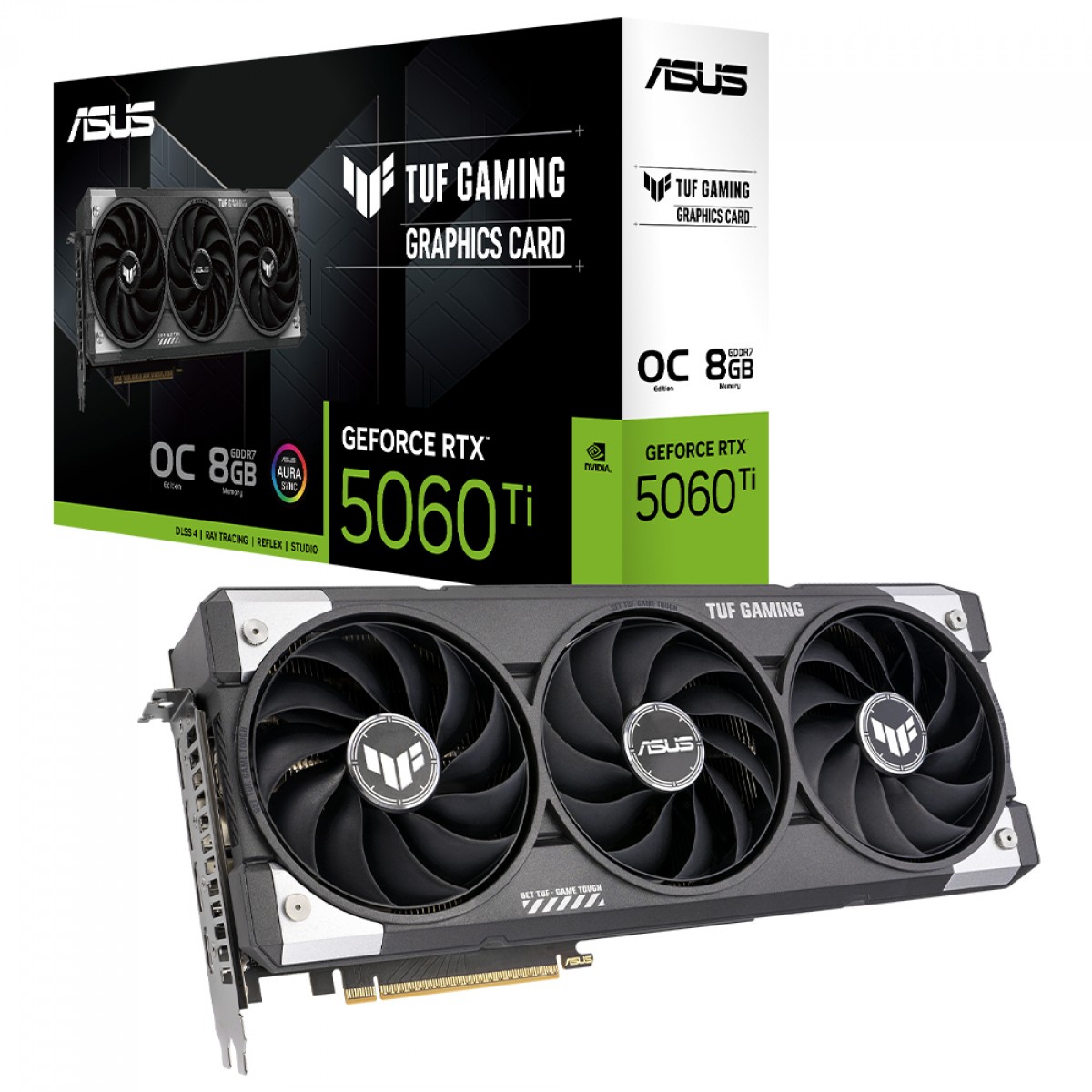 Placa de Vídeo Asus TUF Gaming NVIDIA GeForce RTX 5060 Ti OC Edition, 8GB, GDDR7, DLSS, Ray Tracing, 90YV0MR0-M0NA00