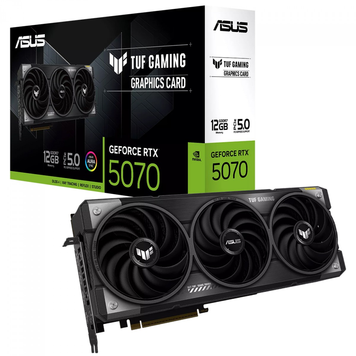 Placa de Vídeo Asus TUF Gaming NVIDIA GeForce RTX 5070, 12GB, GDDR7, DLSS, Ray Tracing, TUF-RTX5070-12G-GAMING