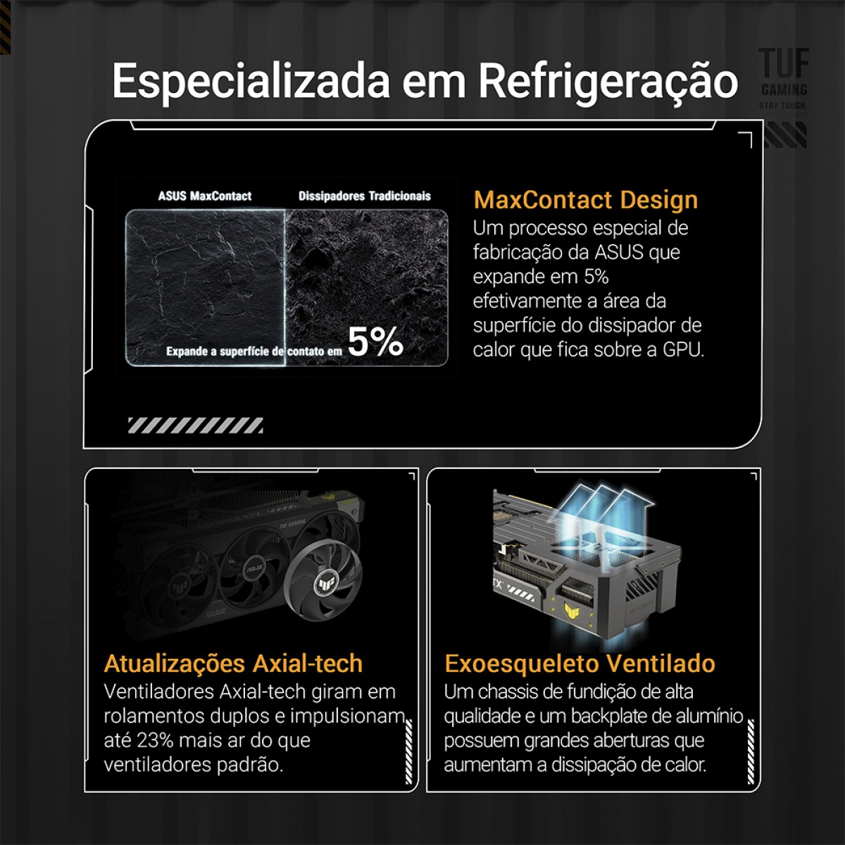 Placa de Vídeo Asus TUF Gaming NVIDIA GeForce RTX 5070 Ti OC Edition, 16GB, GDDR7, DLSS, Ray Tracing, TUF-RTX5070TI-O16G-GAMING