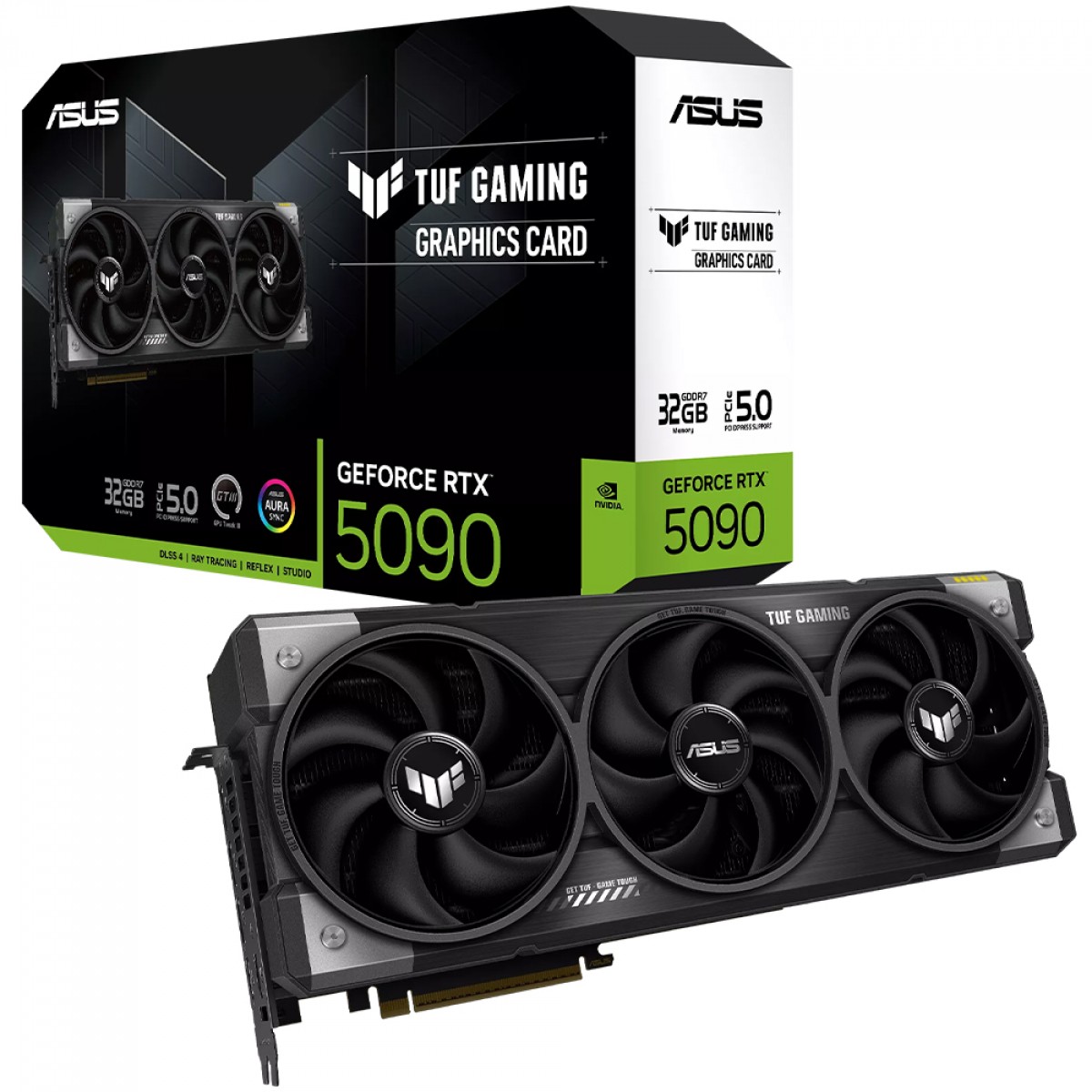 Placa de Vídeo Asus TUF Gaming NVIDIA GeForce RTX 5090, 32GB, GDDR7, DLSS, Ray Tracing, TUF-RTX5090-32G-GAMING