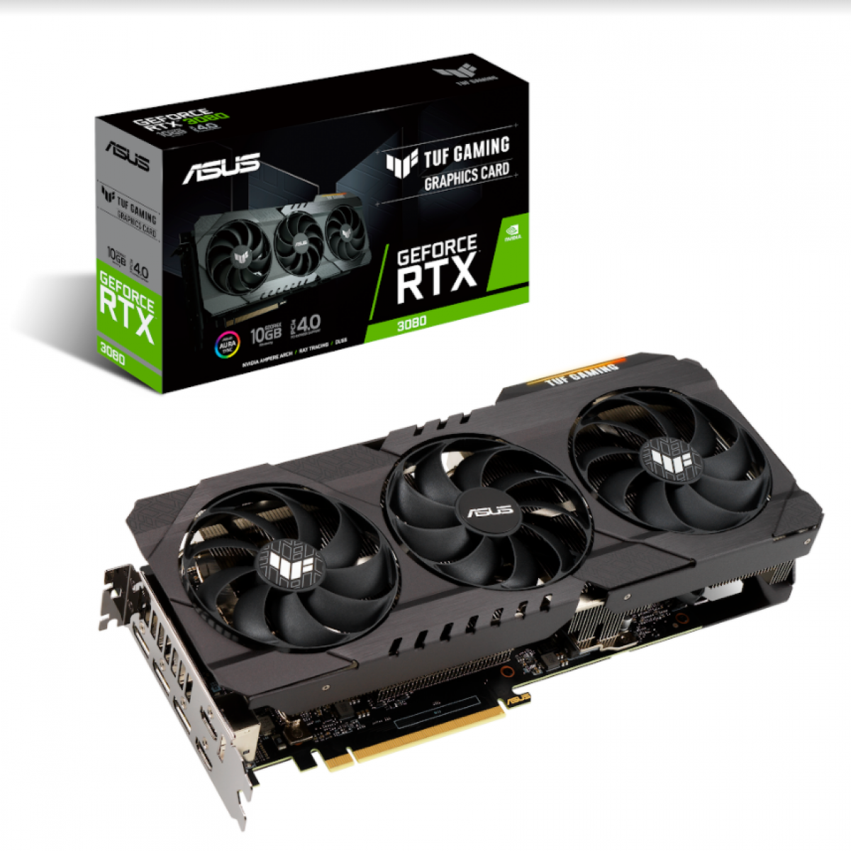 Placa de Vídeo Asus, TUF, Geforce, RTX 3080, 10GB, GDDR6X, 320bit, TUF-RTX3080-10G-GAMING