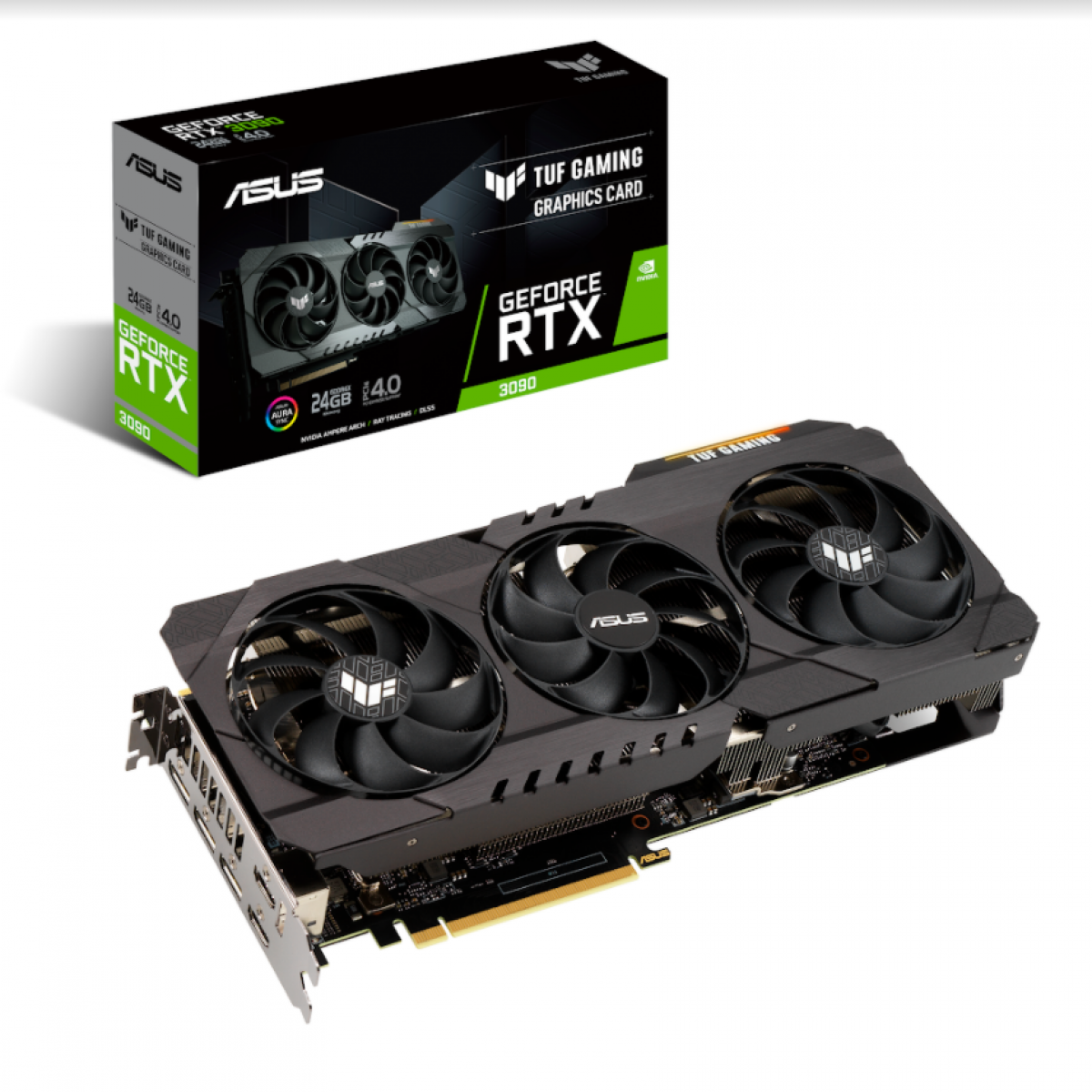 Placa de Vídeo Asus, TUF, Geforce, RTX 3090, 24GB, GDDR6X, 384bit, TUF-RTX3090-24G-GAMING