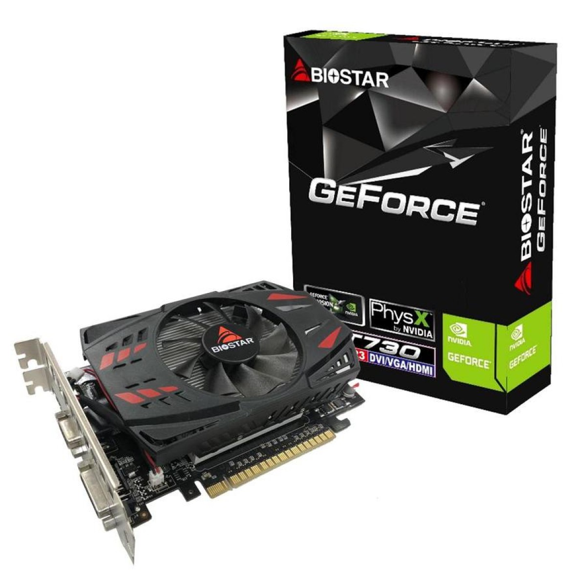 Placa de Vídeo Biostar, GeForce, GT 730, 2GB, GDDR5, 128Bit, VN7315THX1-TB1RA-BS2