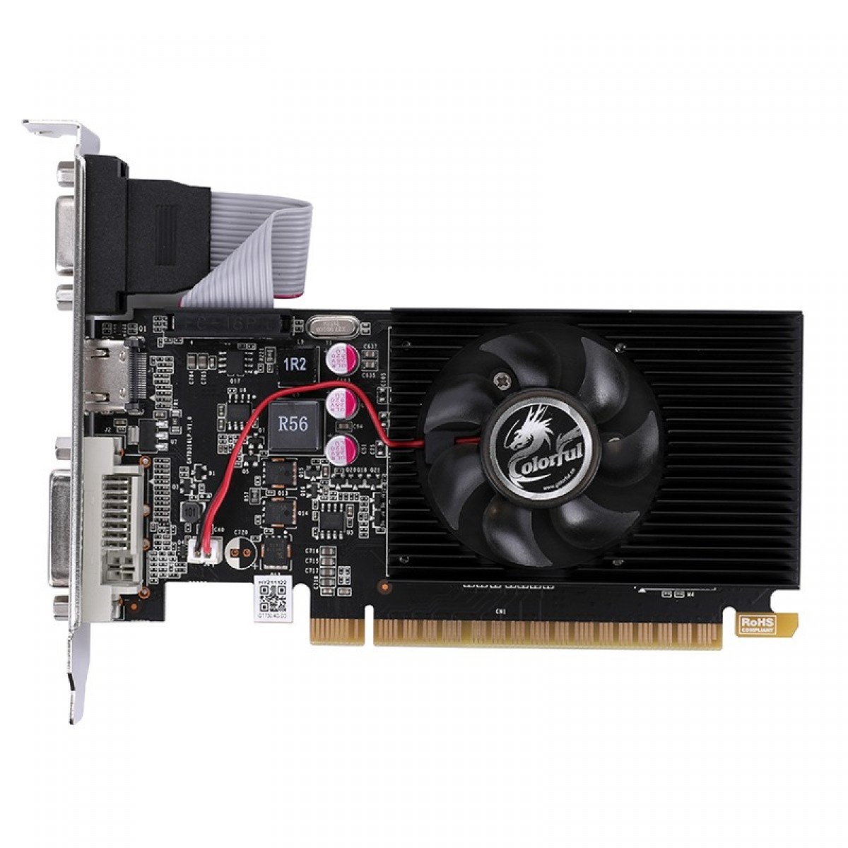 Placa de Vídeo Colorful NVIDIA GeForce GT 730K LP 4GD3-V, GDDR3, 64Bit