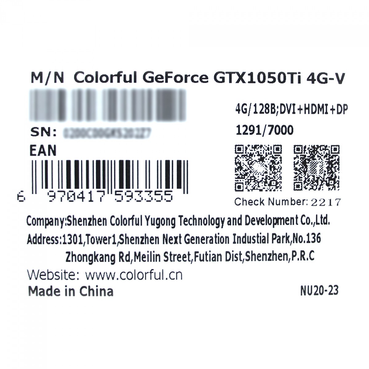 Placa de Vídeo Colorful GeForce GTX 1050Ti 4G-V, 4GB, GDDR5, 128bit