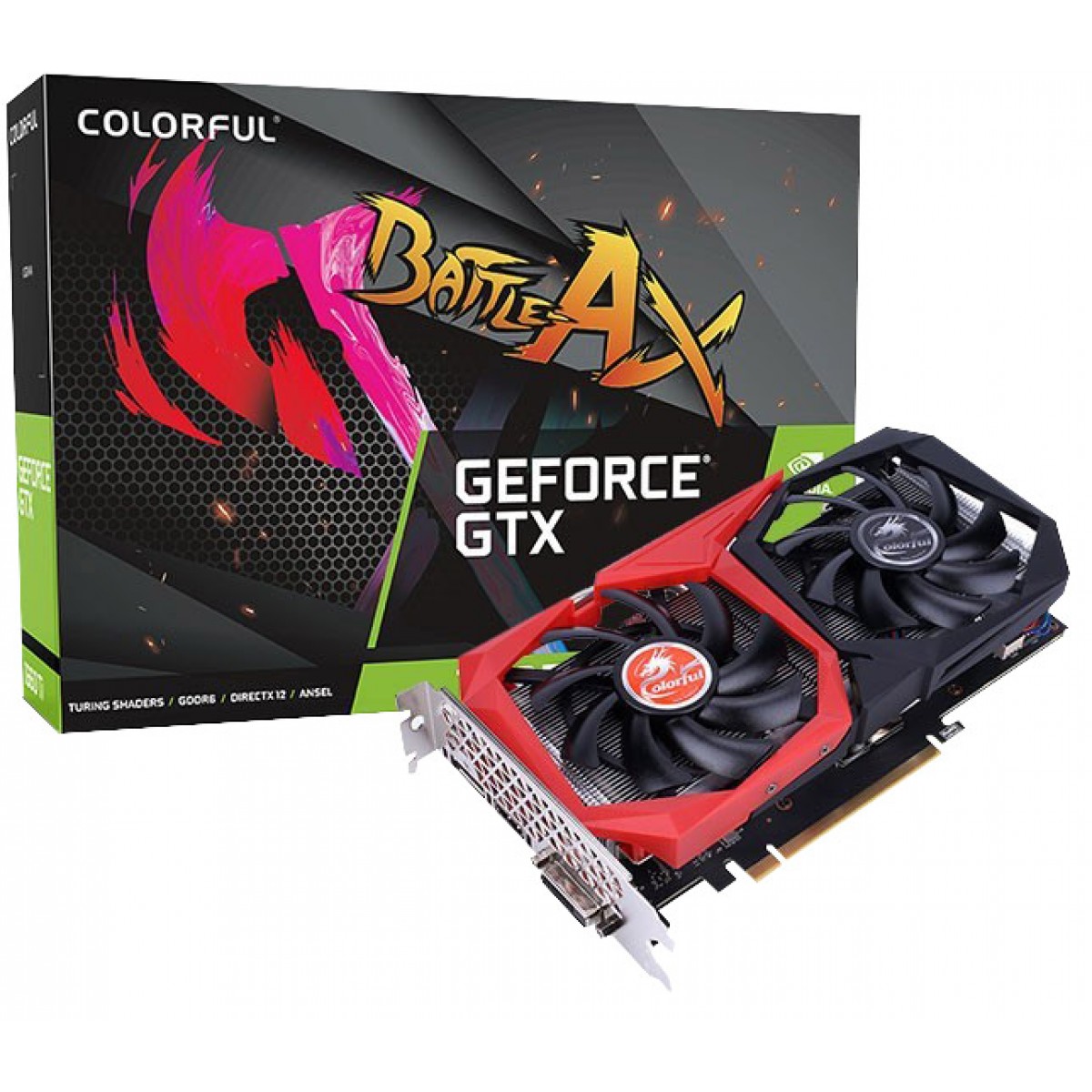 Placa de Vídeo Colorful, GeForce, GTX 1660 NB Dual, 6GB GDDR5, 192Bit, GTX 1660 NB 6G-V