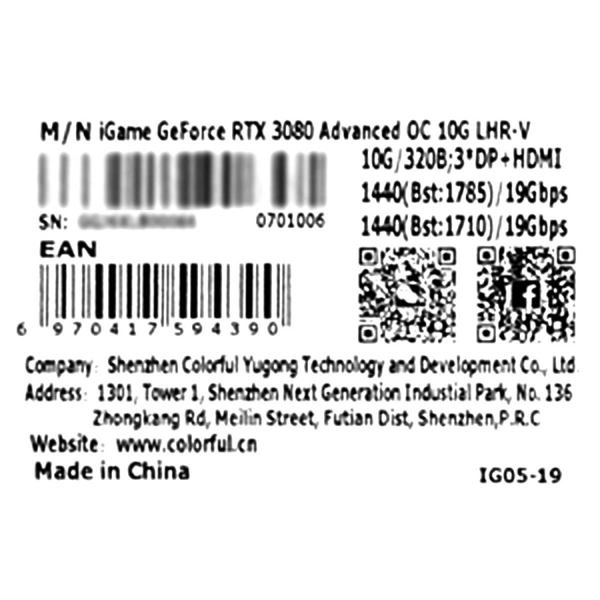 Placa de Vídeo Colorful, GeForce, iGame RTX 3080 Advanced OC 10G-V, LHR, 10GB, GDDR6X, 320Bit, DLSS, Ray Tracing