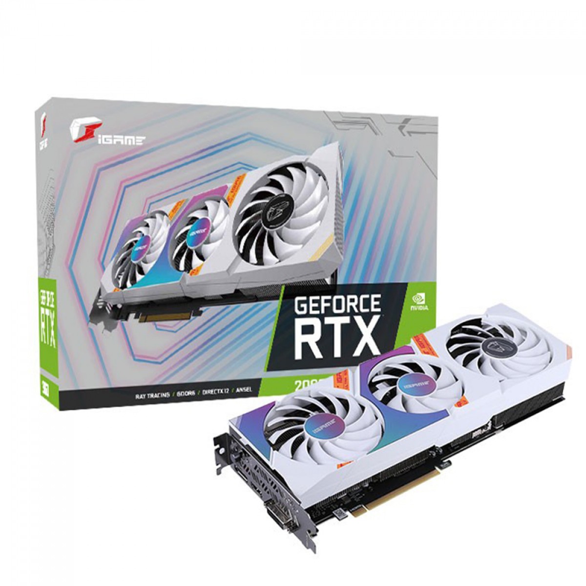 Placa de Vídeo Colorful iGame GeForce RTX 2060 Ultra, White, OC, 12GB, GDDR6, DLSS, Ray Tracing