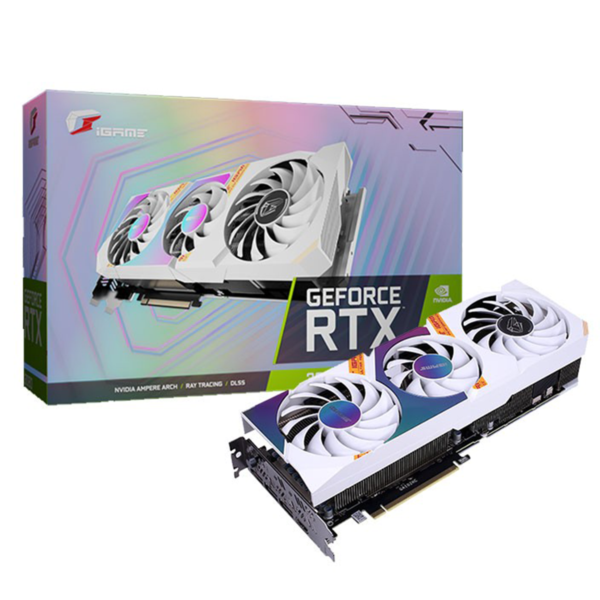 Placa De Vídeo Colorful Igame NVIDIA GeForce RTX 3080 Ultra White OC-V, LHR, 10GB, DDR6, DLSS, Ray Tracin
