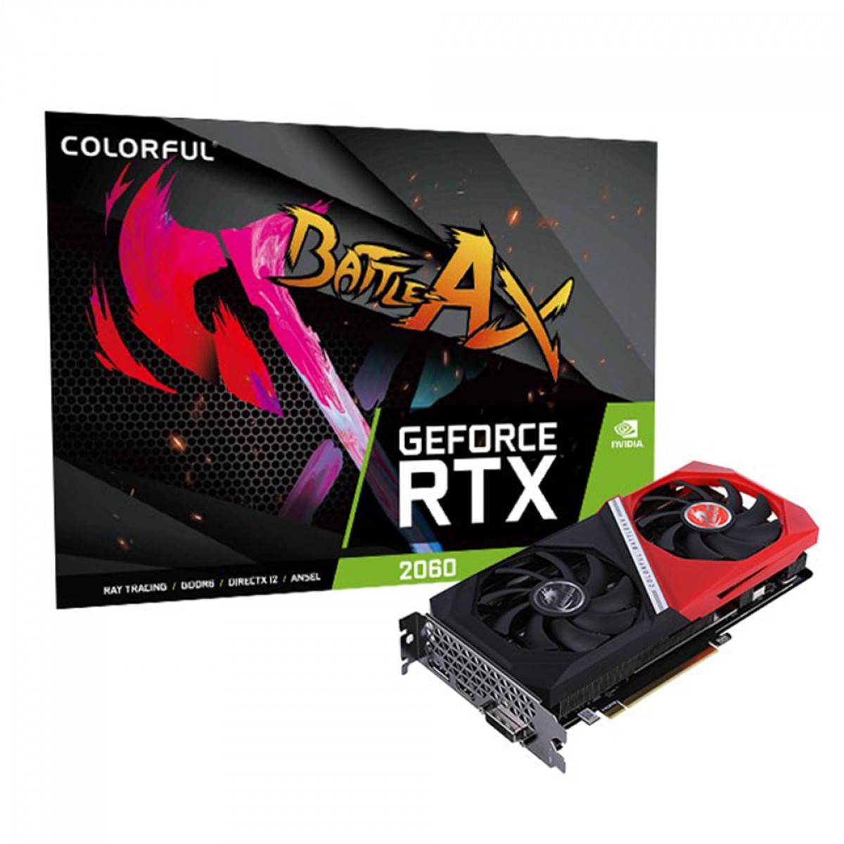 Placa De Vídeo Colorful NVIDIA GeForce RTX 2060 NB DUO, 12GB, GDDR6, DLSS, Ray Tracing