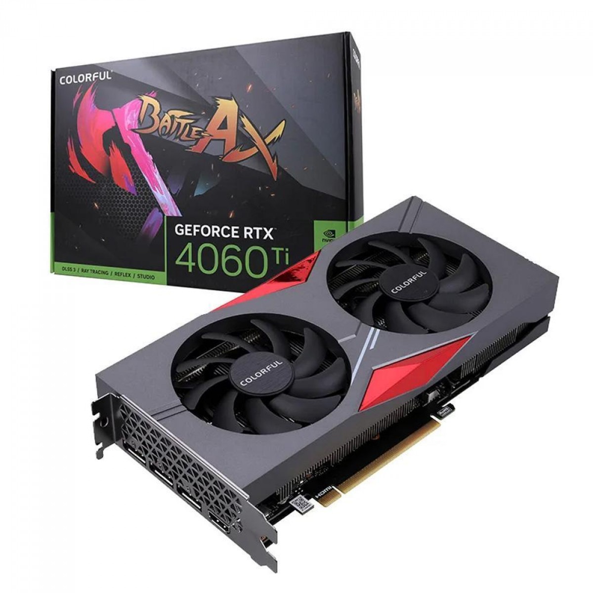 Placa De Vídeo Colorful NVIDIA GeForce RTX 4060 Ti NB DUO 16GB-V, GDDR6, DLSS, Ray Tracing