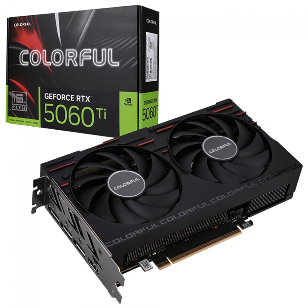 Placa de Vídeo Colorful NVIDIA GeForce RTX 5060 Ti Gaming DUO 16GB-V, 16GB, GDDR7, DLSS, Ray Tracing