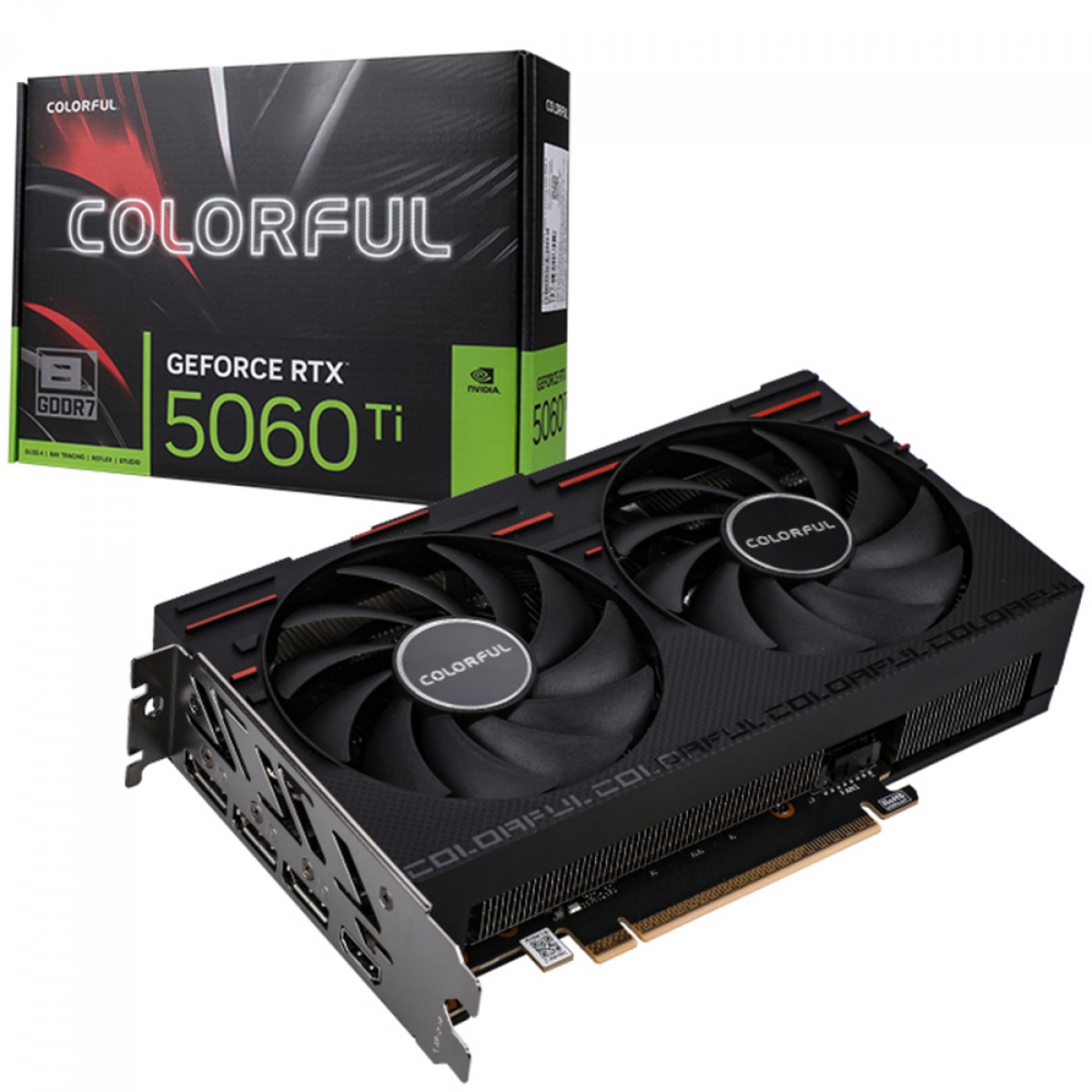 Placa de Vídeo Colorful NVIDIA GeForce RTX 5060 Ti Gaming DUO 8GB-V, 8GB, GDDR7, DLSS, Ray Tracing