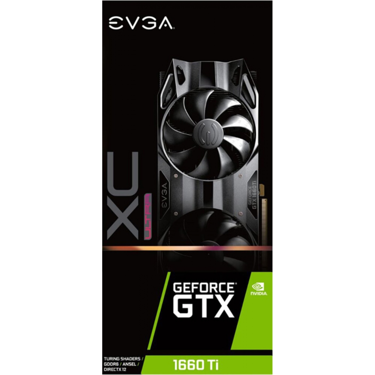 Placa de Vídeo EVGA GeForce GTX 1660 Ti XC Ultra Gaming Dual, 6GB GDDR6, 192Bit, 06G-P4-1266-KB