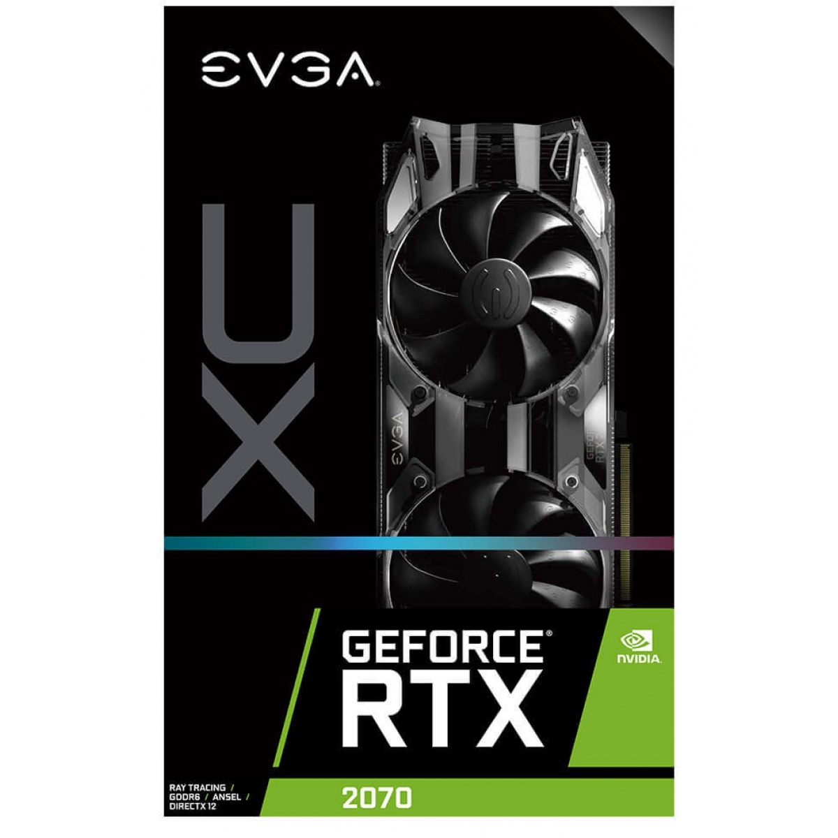 Placa de Vídeo EVGA Geforce RTX 2070 XC Gaming Dual, 8GB GDDR6, 256Bit