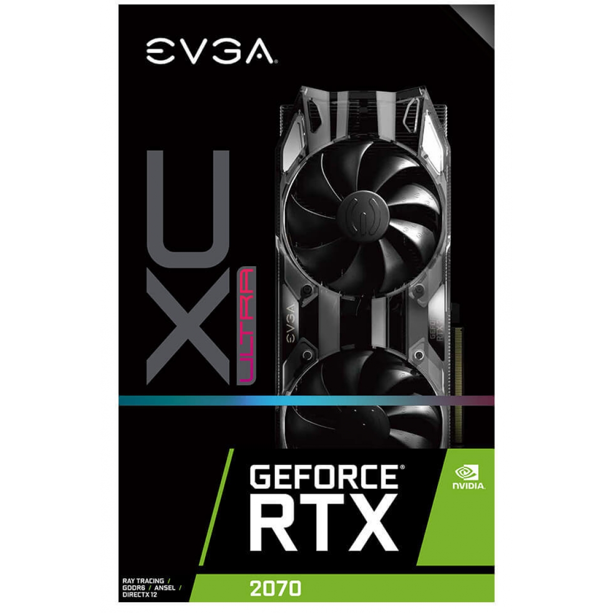 Placa de Vídeo EVGA Geforce RTX 2070 XC Ultra Gaming Dual, 8GB GDDR6, 256Bit