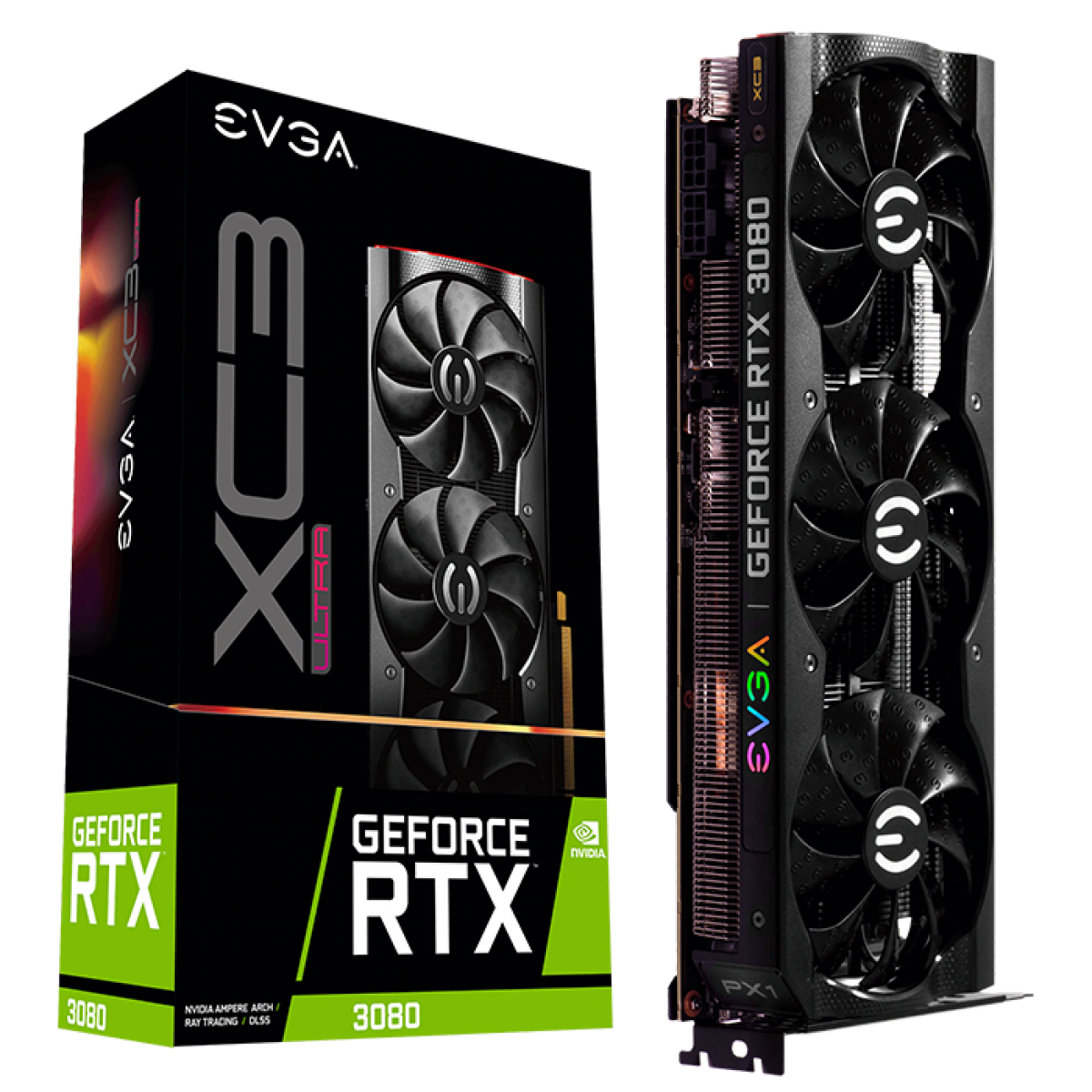 Placa de Vídeo EVGA XC3 Ultra Gaming Geforce, RTX 3080, 10GB, GDDR6X, 320bit, 10G-P5-3885-KR