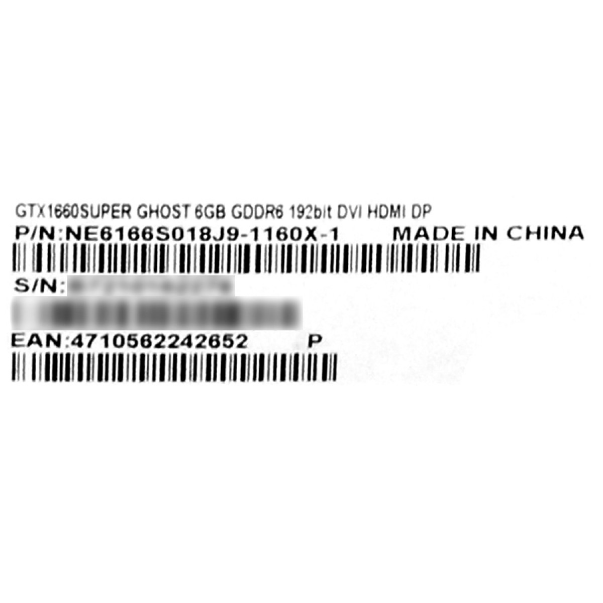 Placa de Vídeo Gainward GeForce GTX 1660 Super Ghost Dual, 6GB GDDR6, 192Bit, NE6166S018J9-1160X-1