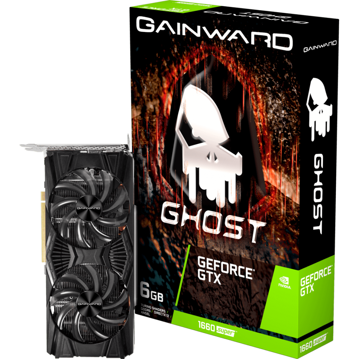 Placa de Vídeo Gainward GeForce GTX 1660 Super Ghost Dual, 6GB GDDR6, 192Bit, NE6166S018J9-1160X-1 - Open Box