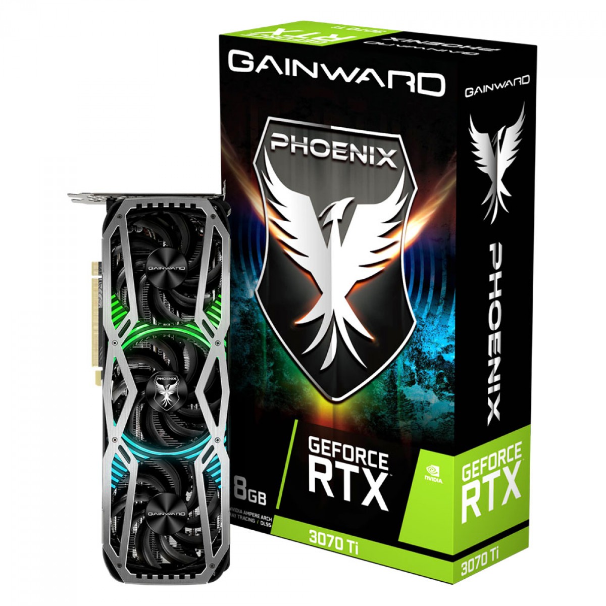 Placa de Vídeo Gainward, GeForce RTX 3070 Ti Phoenix, 8GB, GDDR6X, 256bit, LHR, NED307T019P2-1046X