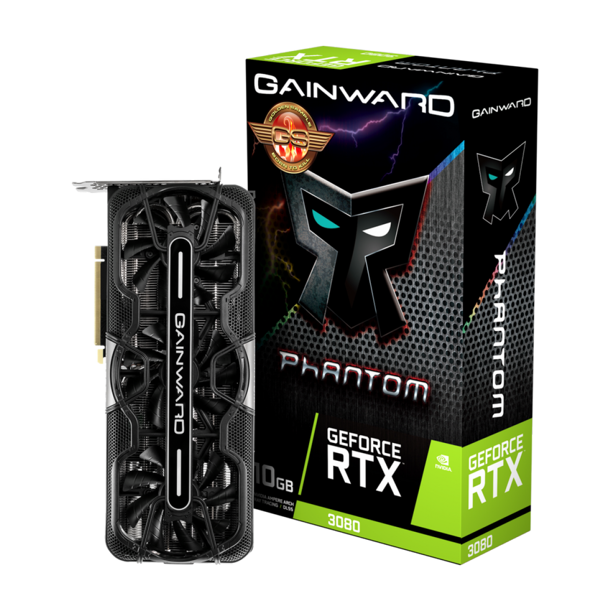 Placa de Vídeo Gainward, GeForce RTX 3080 Phantom GS, 10GB, GDDR6, 320Bit, NED3080H19IA-1020P