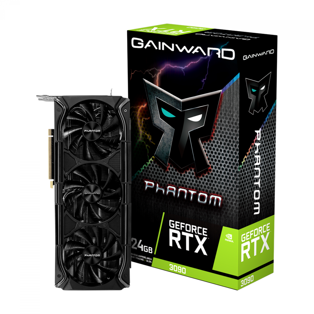 Placa de Vídeo Gainward GeForce RTX 3090 Phantom+, 24GB, GDDR6X, DLSS, Ray Tracing, NED3090T19SB-1021M