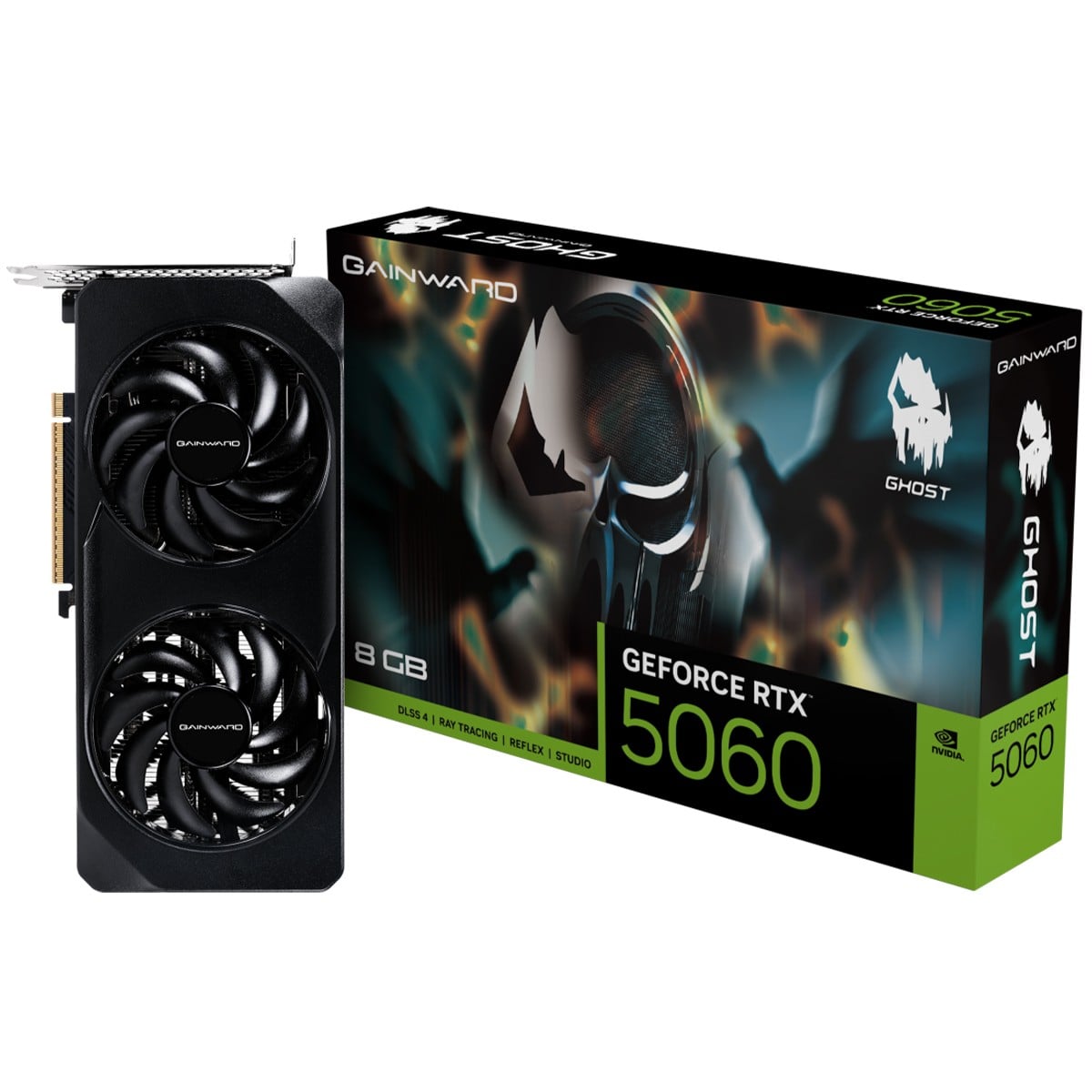 Placa de Vídeo Gainward NVIDIA GeForce RTX 5060 Ghost, 8GB, GDDR7, DLSS, Ray Tracing, NE75060019P1-GB2063B