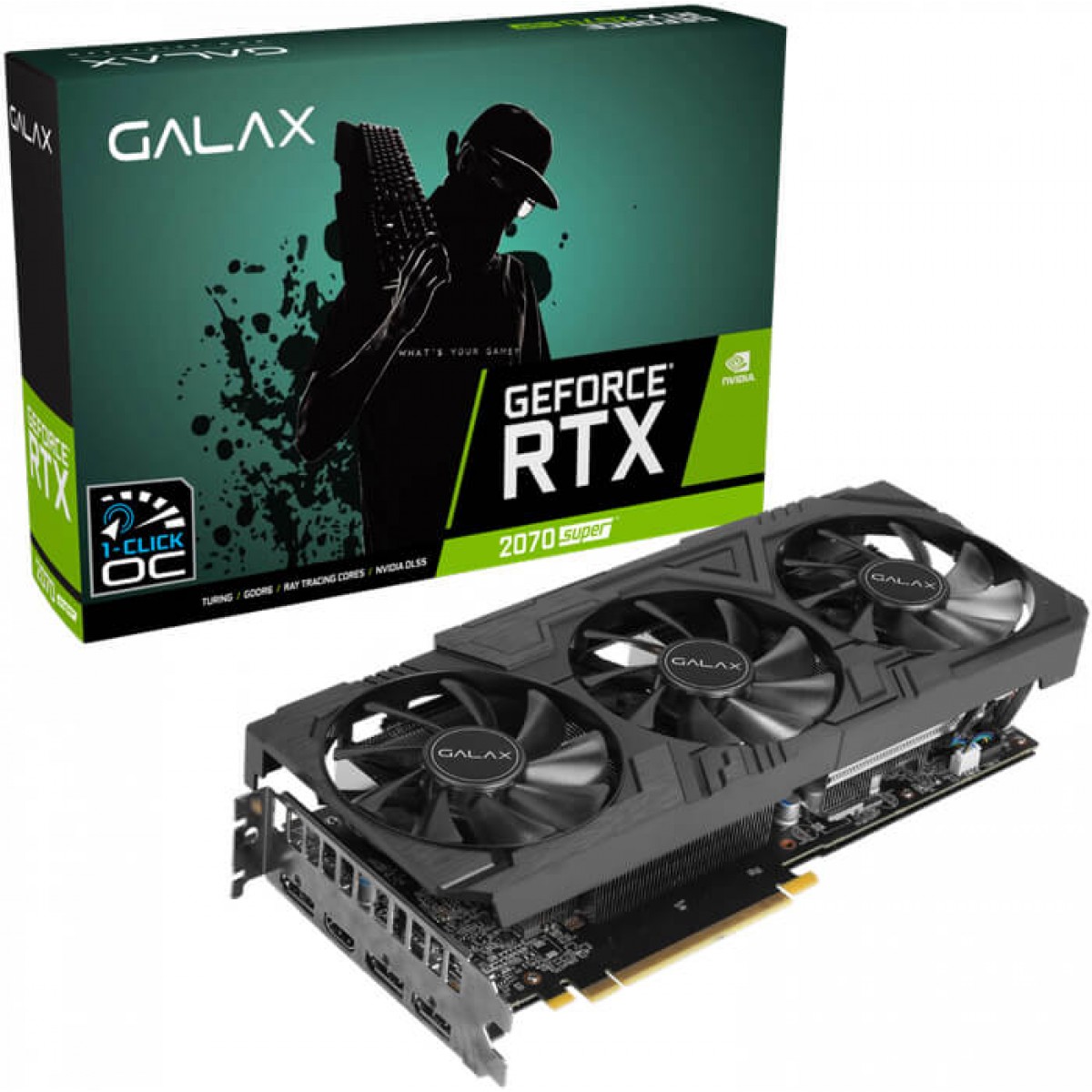 Placa de Vídeo Galax GeForce RTX 2070 Super EX Gamer Black, 8GB GDDR6, 256Bit, 27ISL6MDW0BG