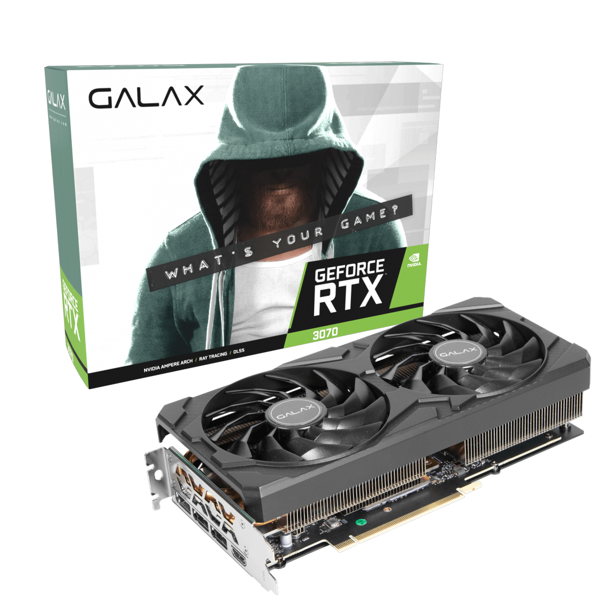 Placa De Vídeo Galax NVIDIA GeForce RTX 3070 (1-Click OC), LHR, 8GB, GDDR6, DLSS, Ray Tracing, 37NSl6MD2K